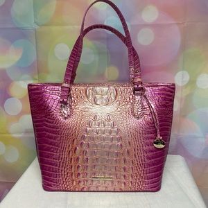 Brahmin Brand New With Tags Medium Misha Peony Ombré Handbag